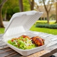 thumbnail image 3 of Earth Table Compostable Standard Paper Take-Out Container, 3-Compartment, 50 ct., 3 of 4