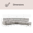 thumbnail image 4 of Kimmel Power Reclining Leather Sectional with Power Headrest, 4 of 8