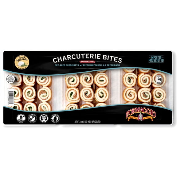 Formaggio Charcuterie Bites with Prosciutto, Fresh Mozzarella & Basil, 18 oz.