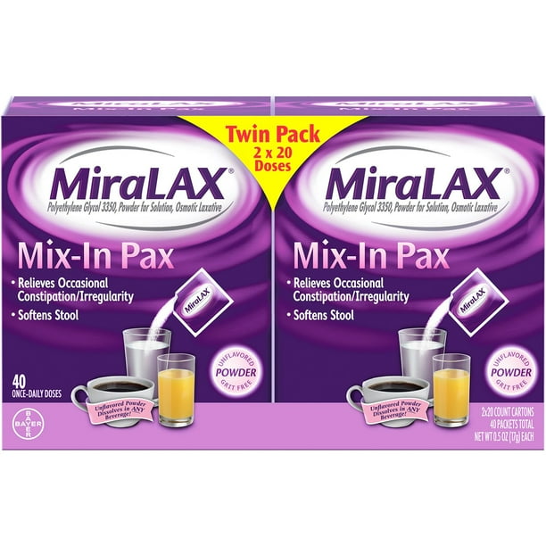 MIRALAX MIX-IN 2X20CT - Samsclub.com