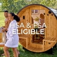 thumbnail image 9 of Backyard Discovery 4-6 Person Cedar Outdoor Barrel Sauna with Electric Heater & Porch, 9 of 11