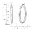 thumbnail image 4 of High Polish Hoop Earrings in 14K Gold, 4 of 6