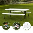 thumbnail image 3 of Lifetime 6-Foot Classic Folding Outdoor Dining Picnic Table, 3 of 10
