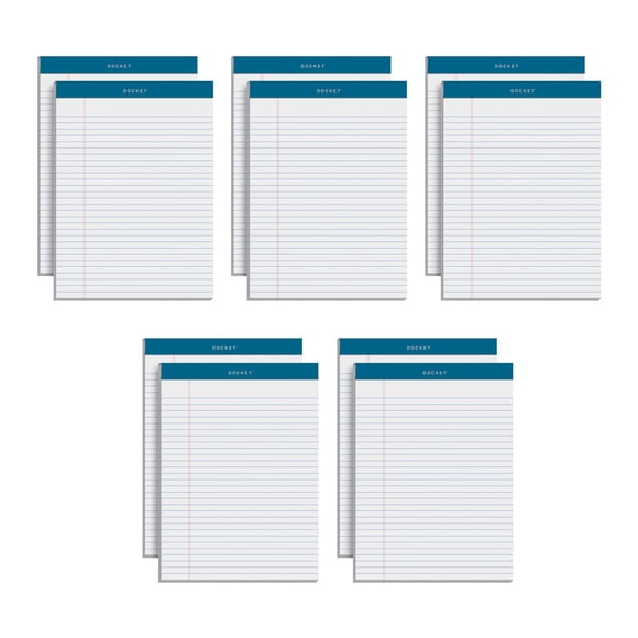 Docket Legal Writing Pads Ruled 10-Pack 8.5x11.75