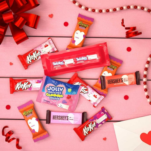 Hershey Valentine Assorted Flavored Snack Size Candy, 84 pcs