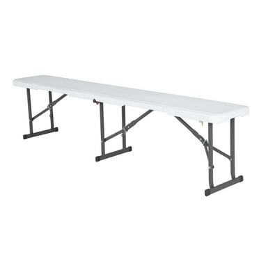 Lifetime 6 Ft. Light Commercial Fold-In-Half Bench, White