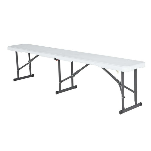 Lifetime 6 Ft. Light Commercial Fold-In-Half Bench, White