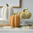 thumbnail image 1 of Member's Mark Flocked Pumpkins, Set of 3, 1 of 4