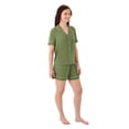 thumbnail image 2 of DreamMark Women's 2-Piece Short Sleeve and Short Notch Collar Pajama Set, 2 of 12