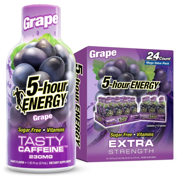 5-hour ENERGY Shot, Extra Strength, Grape 1.93 oz., 24 pk