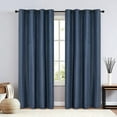 thumbnail image 1 of Sun Shield Chalmer Linen Blend 100% Blackout Panel Curtains (Pair) 7' to 9' Options, 1 of 4