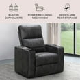 thumbnail image 2 of Travis Power Theater Recliner with Table, Assorted Colors, 2 of 9