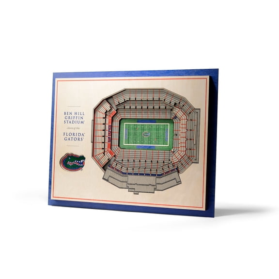 YouTheFan Florida Gators 17"x13" 3D 5 Layer Stadium View Wall Art