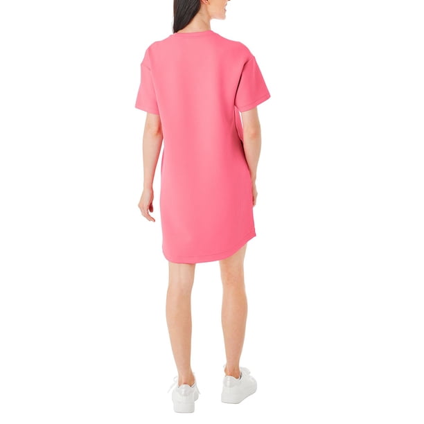 women's pink t shirt dress Reebok Women's Oversized T-Shirt Dress
