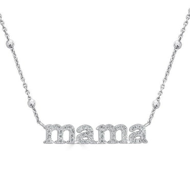 Sterling Silver and Diamond Identity Necklace