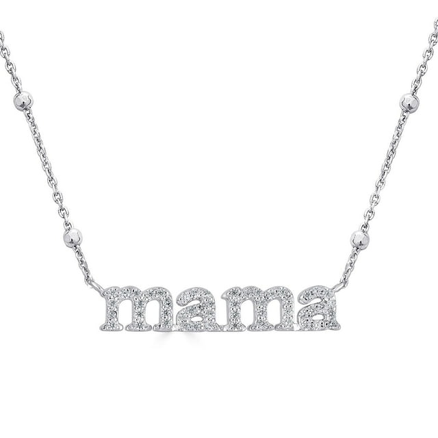 Sterling Silver and Diamond Identity Necklace