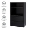 thumbnail image 10 of Hirsh 36" Wide 2 Drawer Lateral Combo File Cabinet, Black, 10 of 11