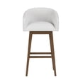 thumbnail image 3 of HH2 Home Upholstered Barrel Back Wood Adjustable Height Swivel Bar Stool, 3 of 19
