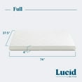 thumbnail image 4 of Lucid Limited 4" Gel Memory Foam Topper with Cover, Assorted Sizes, 4 of 6
