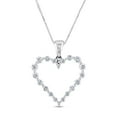 thumbnail image 1 of Round Cut Heart Diamond Pendant Necklace in 14K Gold, 1 of 9