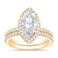 thumbnail image 1 of 2.60 CT.T.W. Marquise Lab Created Diamond Bridal Set in 18K Gold, 1 of 6