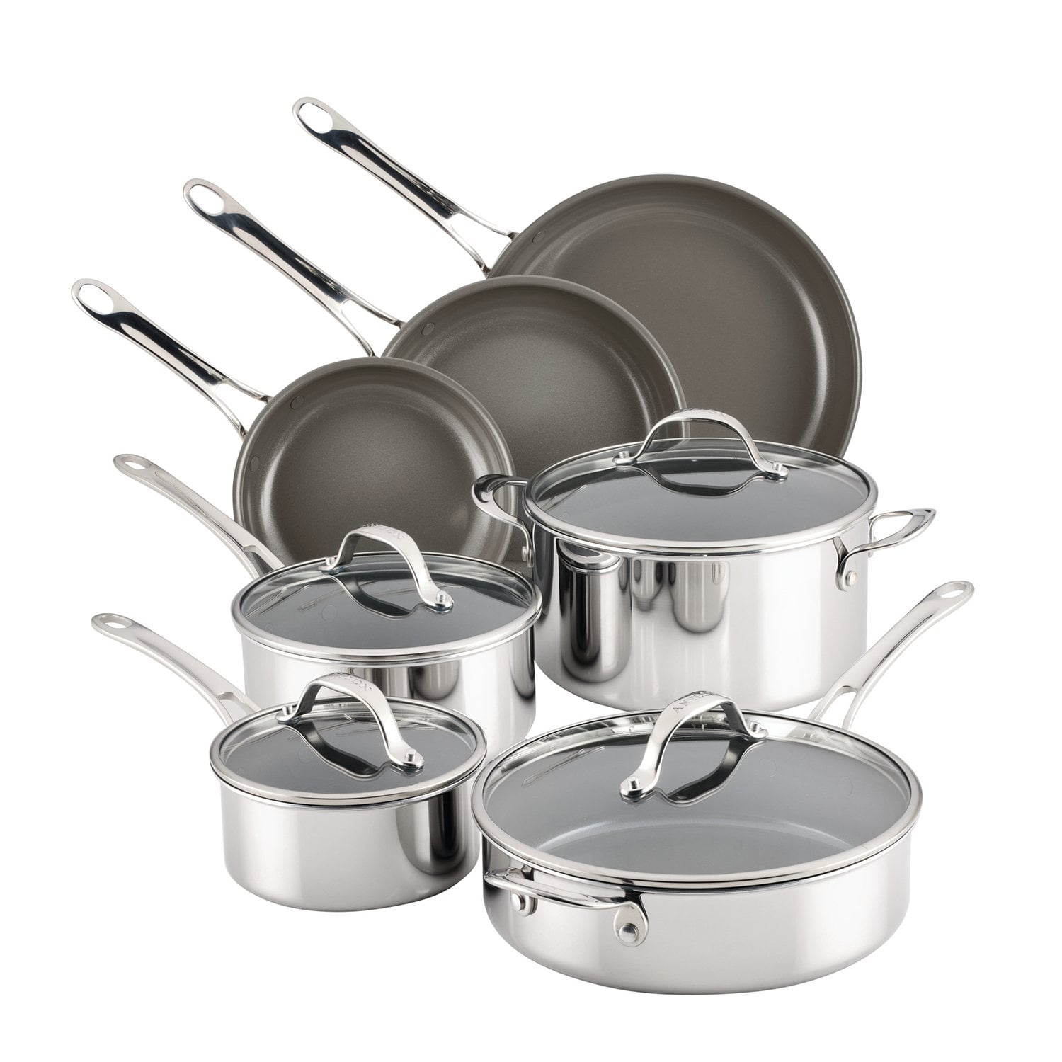 あん　searoomlynn 新品未使用　3点セット Anolon 11-Piece Everlast Stainless Steel Ceramic Nonstick Cookware