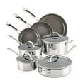 thumbnail image 1 of Anolon 11-Piece Everlast Stainless Steel Ceramic Nonstick Cookware Set, 1 of 11