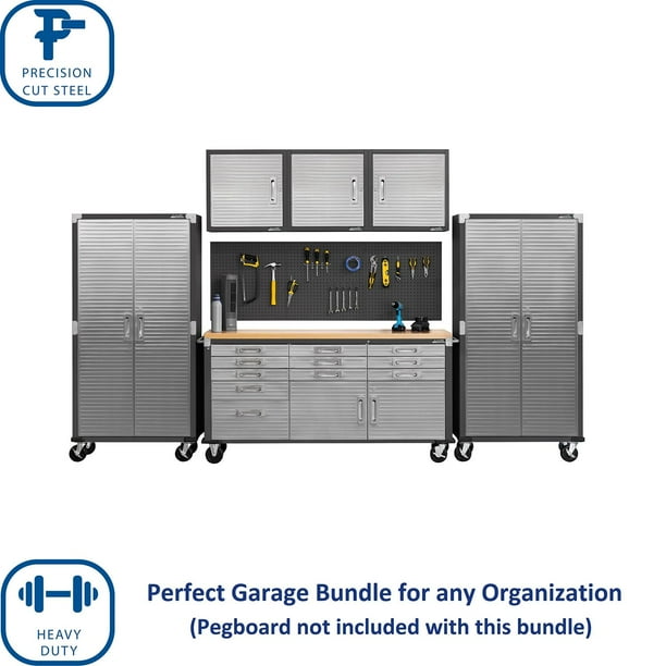 Seville Classics UltraHD 6-Piece Steel Garage Cabinet Storage Set