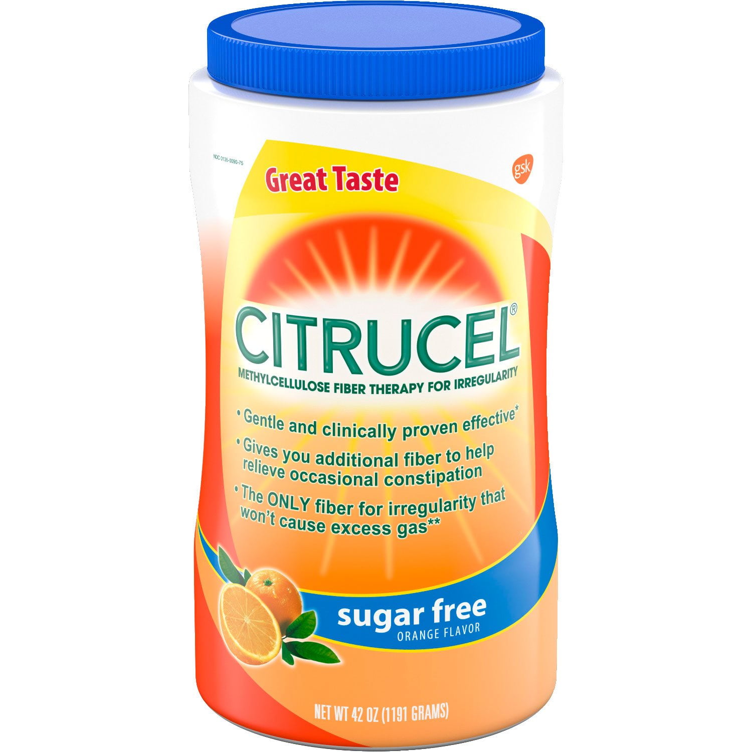 Citrucel Powder Sugar-Free Orange-Flavor Fiber (42 oz.) - Samsclub.com