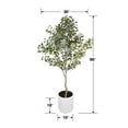 thumbnail image 6 of Faux 8' Eucalyptus Tree in Oversized Ceramic Pot, 6 of 6