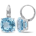 thumbnail image 1 of Cushion Cut Sky Blue Topaz Dangle Earrings in 14K Gold, 1 of 5