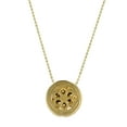 thumbnail image 5 of 0.70 CT. T.W. Round Cut Pave Disc Diamond Pendant Necklace in 14K Gold, 5 of 8