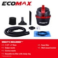 thumbnail image 3 of Ecomax 1 Gal. 1.5 HP Portable Poly Wet/Dry Vac, 3 of 8