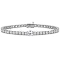 thumbnail image 1 of Round and Oval Cut Gemstone Tennis Bracelet in Sterling Silver, 1 of 3