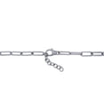 thumbnail image 4 of Open Heart Paperclip Chain Necklace in Sterling Silver, 4 of 6