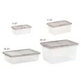 thumbnail image 8 of IRIS USA 58-Quart Snap Top Plastic Storage Box, Clear with Gray Lid, Set of 5, 8 of 8