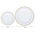thumbnail image 2 of Tableluxe Premium Disposable Round White with Gold Trim Plastic Plates, 7" & 10", 48 ct., 2 of 6