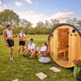 thumbnail image 10 of Backyard Discovery 4-6 Person Cedar Outdoor Barrel Sauna with Electric Heater & Glass Door, 10 of 13