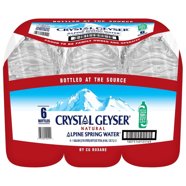 Crystal Geyser Alpine Spring Water 1 gal., 6 pk.