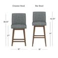 thumbnail image 4 of HH2 Home Parson Wood Adjustable Height Swivel Bar Stool, 4 of 19