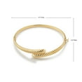 thumbnail image 3 of Twist Bypass Bangle Bracelet in 14K Gold, 3 of 3