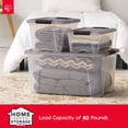 thumbnail image 5 of IRIS USA 72 Qt Plastic Storage Box with Lid and Latches, Clear, 3 Piece Set, 5 of 5