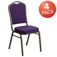 thumbnail image 2 of Flash Furniture Hercules Series Crown Back Fabric Banquet Chair, Purple (Select Quantity), 2 of 14