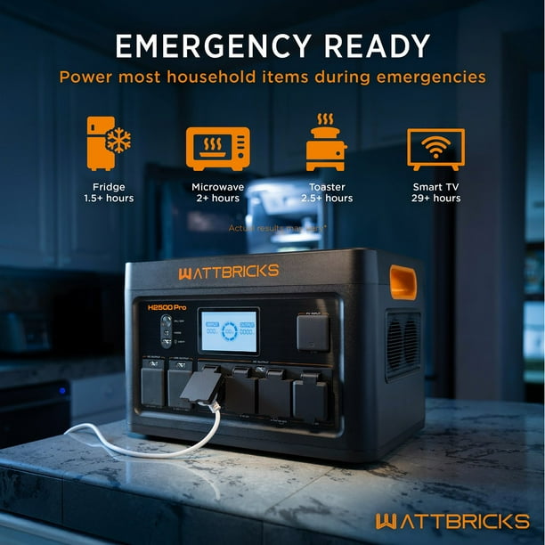 5,000 Watt Wattbricks Energy Peak Portable Solar Generator & 120-Watt  Portable Solar Panel Bundle