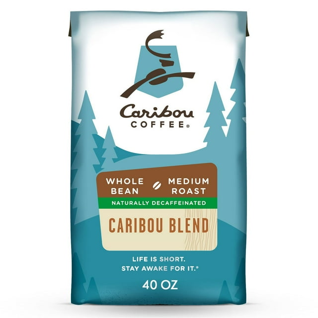 Caribou Coffee Whole Bean, Decaf Caribou Blend, 40 oz.