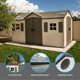 thumbnail image 3 of Lifetime 15' x 8' Outdoor Storage Shed (Dual Entry), 3 of 17