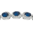 thumbnail image 2 of Oval Cut Gemstone Halo Bolo Bracelet in Sterling Silver, 2 of 5