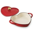 thumbnail image 2 of Tramontina 3-Quart Heart Shape Enameled Cast Iron Dutch Oven (Shallow, Oven Safe), 2 of 11