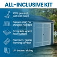 thumbnail image 3 of Handy Home Products Sonata 12' x 10' Outdoor Wood Shed, Choose Installation, 3 of 15