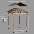 thumbnail image 15 of Backyard Discovery Norwood Cedar Gazebo with PowerPort, Choose Size, 15 of 15